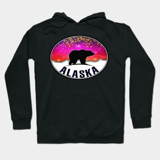 Alaska Northern Lights Bear Starry Night Mountains Hoodie